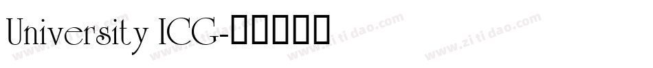 University ICG字体转换